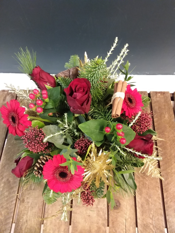 Traditional Red Christmas Hatbox