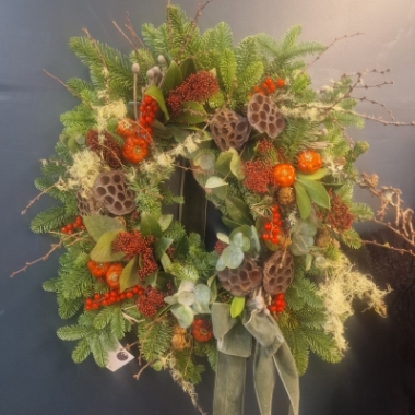 Natural Christmas Door Wreath